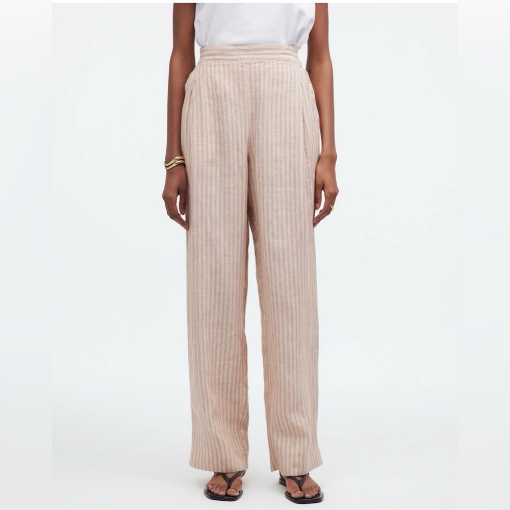 Striped linen pants